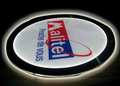 China Crystal Round Picture Frame LED Illuminated Light Box For Display Portriat Image for sale