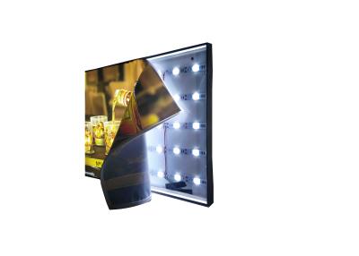 China Single Side Frameless Fabric Led Display Light Box 6.5 Cm Width With Black Frame for sale