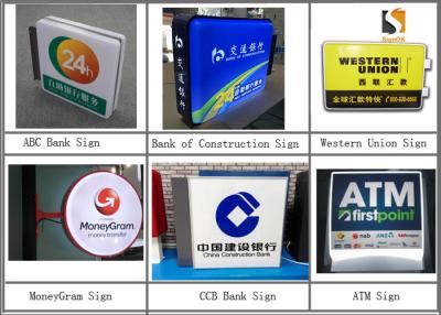 China Double Sides Banking & Financial Institution Signs 24 Hours ATM Sign 50X50cm for sale