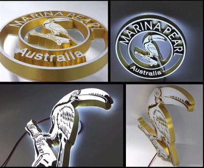 China Front & Back Lit 3d wall letters With Customized Logo / Acrylic Letters For Outdoor Signs for sale