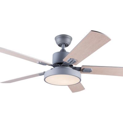 China 52 inch 24w rustic led 5 blade farmhouse ceiling cooler fans with lighting for sale