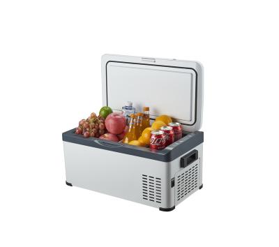 China AC/DC 12V/24V Refrigerator Mini Cooler Box Outdoor Camping Fridge Compressor Freezer Car Portable Low Noise Refrigerators for sale