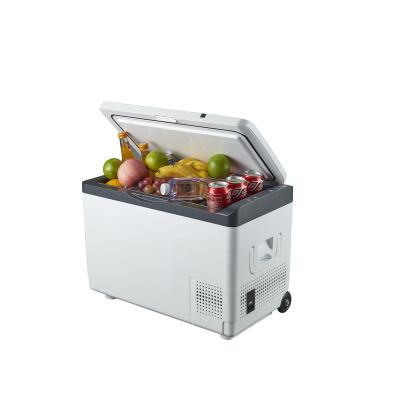 China 12v Cooler Low Noise Compressor Freezer Camping Fridge Car Portable Fridge Two Temperature for sale