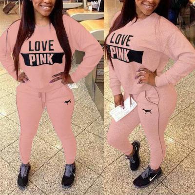 China 2021 amazon drop sale 100% cotton fabric xs 4XL women clothes hot two-piece set sweatsuits breathable 100% running wear for sale