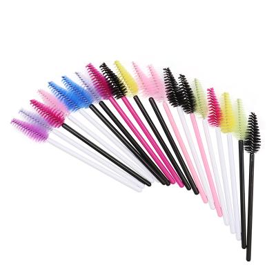 China 50 PCS Hottest Nylon Mascara Luxury Disposable Magic Wands Eye Lash Applicator Makeup Tools Eyelash Brush for sale