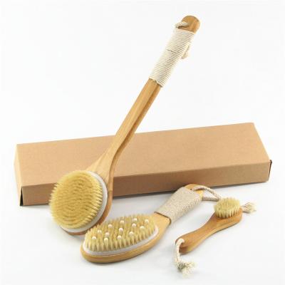 China All Natural Logo Natural Bristles Body Brushing Wholesale High Quality Custom Made Set for sale