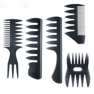 China Wholesale Professional Salon Comb For Salon Barber Plastic Large Oil Hair Comb Men Styling Texture Retro Comb for sale