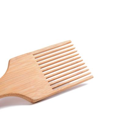 China Salon + Custom Wholesale Afro Wooden Comb Home Wholesale Free Sample Wooden Hair Pick Pick Comb for sale