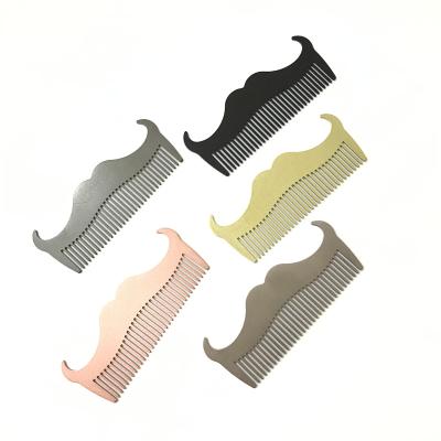 China Lice Comb New Fashion Hair Grooming Tool Beard Shaping Metal Gauge Comb Men for sale