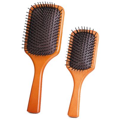 China 100% Professional Custom Natural Airbag Cushion Logo Eco-Friendly Maple Wooden Hair Brushes for sale