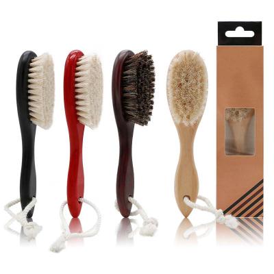 China High Quality Custom Resin Brush High Quality Custom Resin Long Handle Pad Cushion Beard Hair Portable Neck And Face Cleaning Shave for sale