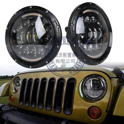 China OVOVS High Quality 60W Aluminum H4 7inch Led Round Headlight With DRL Turn Signal Amber Lights For Harley Motorcycle for sale