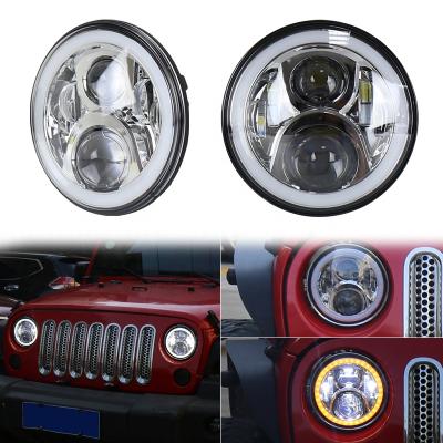 China 7 Inch High Low Beam White DRL OVOVS 50W Led Headlights For Motorcycle 7