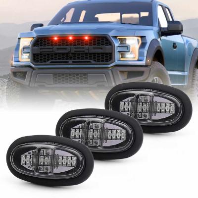 China For Ford F150 Newest 3Pcs Front Led Grille Light Kits OVOVS Raptor Truck 12V Running Light Install In Grill For Ford Raptor F150 10-18 for sale