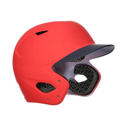 China ARH0012 Size Quality ABS Material Two Tone Color Black Comfortable Padding Bill With Red Helmet Matt Batting Helmet Softball Baseball Helmet for sale