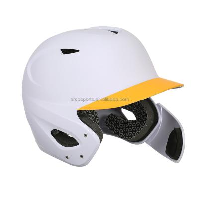 China Professional Customized Baseball Safe Ear Two Tone Head Baseball Helmet Single Matte Standard Safety Protective Wadding Helmet for sale