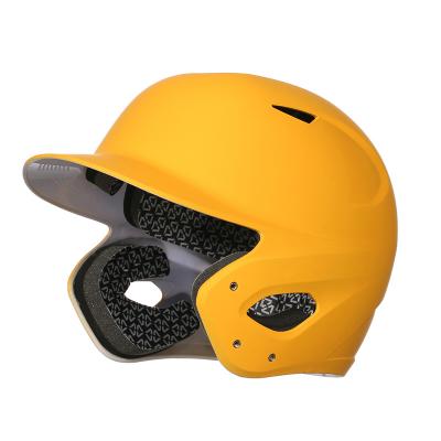 China Durable Hot Selling Professional Sports Style Baseball Helmet Baseball Helmet Yellow Matte Wadding Helmet for sale