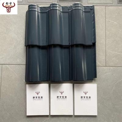 China Hotel Low Water Absorption Clay Tile House Covering Concrete Roof Tiles for sale