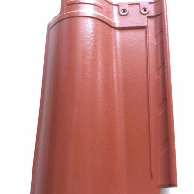 China Foshan Roof Manufacturer Foshan Modern Roman Roof Tile Leaning Red Color S Tile for sale