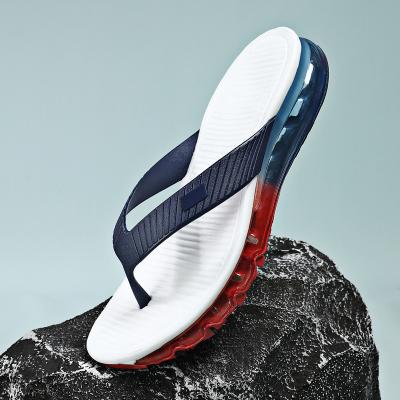 China New Unique Flat Air Cushion Flip Flops for Summer Fashionable Mens Ladies High Quality Casual Beach Slipper Freeze Slippers and Sandal for sale