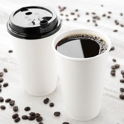 China 8oz 12oz 16oz Recyclable Wholesale Printing Disposable Double Wall Paper Cups Coffee Customized Hot Paper Cup for sale