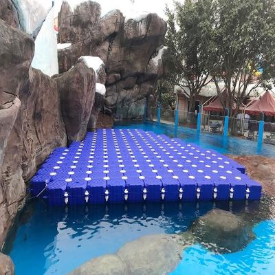 China Deck for Pumps Deck Pontoon HDPE Floating Climbing Pontoon Dock Float Island Floating Pontoon for Home Wedding Semi Rigid for sale