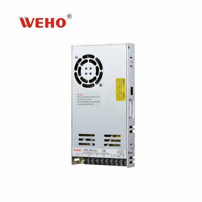 China WEHO LRS-350-24 350W 24V 14.6A 24V AC DC Power Supplies Aluminum Rainproof Switching Power Supply for sale