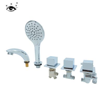 China 3 Pieces 5 Pieces Delta Bathtub Set Bathtub Faucets Thermostatic Handwheel SS304 Zinc Alloy Outer Cover Set Thermostatic Mixing Valve for sale