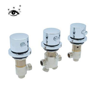 China Modern Chrome Plated Brass 3 Pieces Bathtub Valves Factory Direct Mix Temperature Control Valves for sale