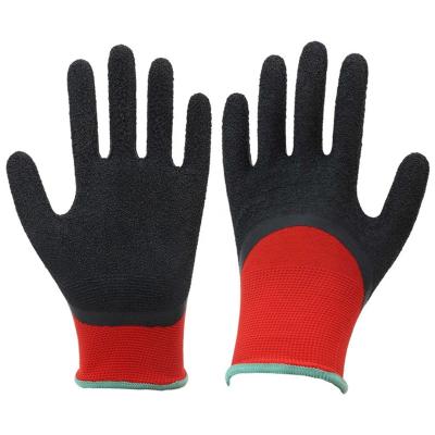 China Lyeeang Comfortable Safety OEM ODM 3/4 Dipped Anti Slip Work Glove En388 13 Wrinkle Gauge Latex Coated Industrial Gloves For Automotive for sale