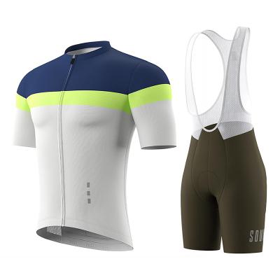 China Breathable Souke Sports Cycling Sets Mens Tank Top And Bib Shorts Suit Clothing Cycling Sets for sale