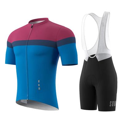 China Breathable Souke Sports Cycling Clothes Mens Tank Top And Bib Shorts Suit Quick Dry Cycling Sets for sale