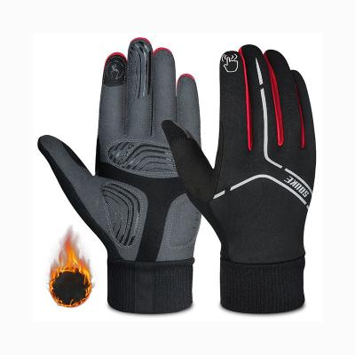 China Reversible Souke Sports Water Resistant Cycling Padded Touch Screen Gloves Winter for sale