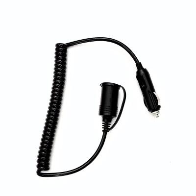 China Hot Selling Aute 2 Parts American Car Cigarette Spring Power Cord Core 0.5mm2 Cigarette Lighter Spiral Lighter Cable for sale