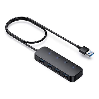 China Data Transfer USB 3.0 Hub with 4 Ports USB 3.0 Port with LED Power Indicator Power Switch Independent Independent Hub for sale