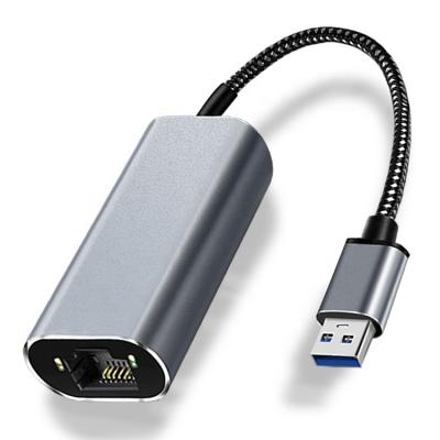 China Gigabit Ethernet Aluminum Alloy USB 3.0 Hub to RJ45 10/100/1000 Ethernet for sale