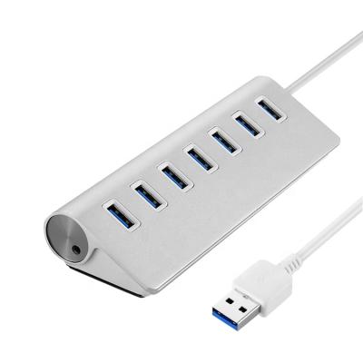 China OEM ODM USB 3.0 Left Docking Station Customized OEM ODM Aluminum Alloy USB 7 Hub DC Power Supply Support Charger Data Transfer+ for sale