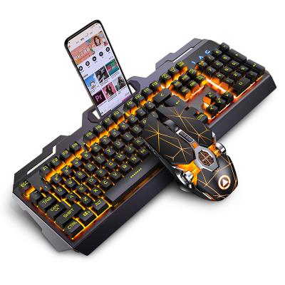 China Waterproof Glowing USB Gaming Keyboard Mouse Earphone Three Piece Keyboard Set Mechanical Gaming Keyboard for sale