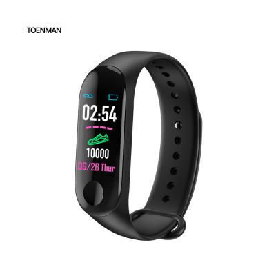 China Touch Screen Hot Sales M3 Bracelet Health Fitness Tracker Wrist Smart Watch Smart Bracelet For Women Men for sale