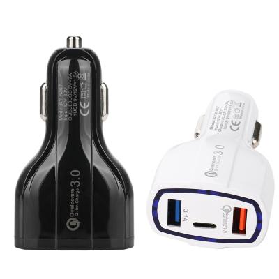 China Dual Usb PD Fast Car Charger 3.0 Charging Type C Auto Mobile Phone QC3.0 Fast Auto Charging For Charger for sale