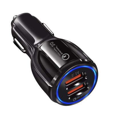 China Mobile Phone 5V 3.1A Quick Charge 2 Port Qc3.0 2 In 1 Usb Car Charger Phone Fast Charger In Car for sale