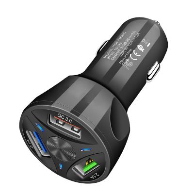 China Newest Qi Power Adapter 3 Usb Ports Car Charger 7A Fast Charging Car Charger QC 3.0 for sale