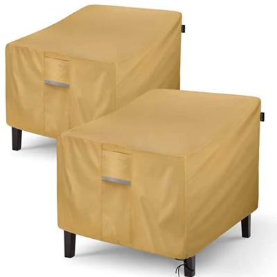 China wholesale heavy duty 600D oxford fabric waterproof stackable chair cover 600d oxford fabric,outdoor furniture cover khaki for sale