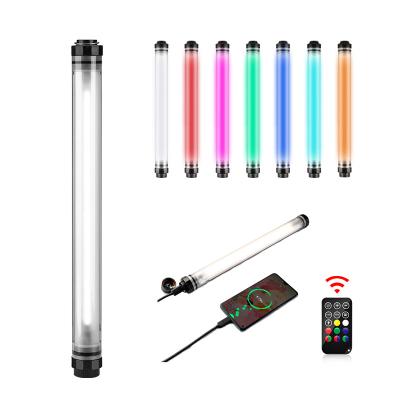 China Waterproof Rechargeable Power Bank Function LUXCEO P7RGB USB IP68 RGB LED Tube RGB LED Video Light for sale