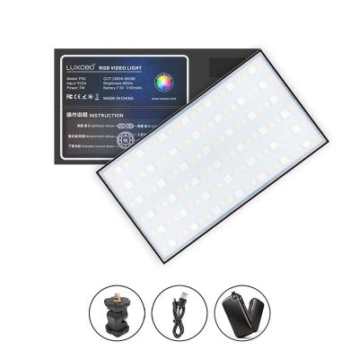 China Mini 600LM RGB Led Video Stepless Photography Light LUXCEO P03 Panel Camera TDC 2500K-6500K With CNC Aluminum Body for sale