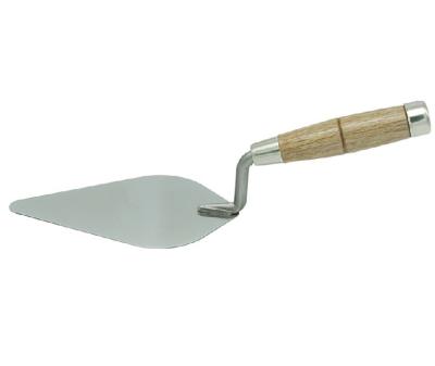 China Prismatic Masonry Trowel Stainless Steel Handle Wood Trowel for sale