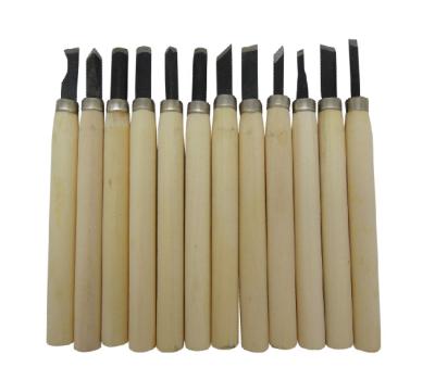 China 12 Pcs High Quality Woodworking Wood Carving Gouge Kit for sale