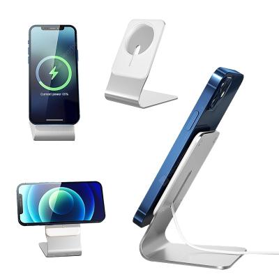 China Desktop Stand for Magsafe Aluminum Heavy Duty Wireless Charging Stand Phone Holder for magsafe charger for sale