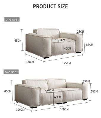 China Modern Modular Light Luxury Simple Hotel Apartment Living Room Furniture Large Fabric Apartment Tech Fabric Sofa for sale