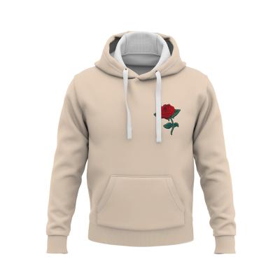 China Anti-wrinkle fashion embroidery flower pattern 400 gsm beautiful custom OEM print men's hoodies and sweatshirts for sale